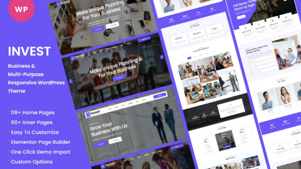 Invest - Business And Multipurpose Responsive WordPress Theme
